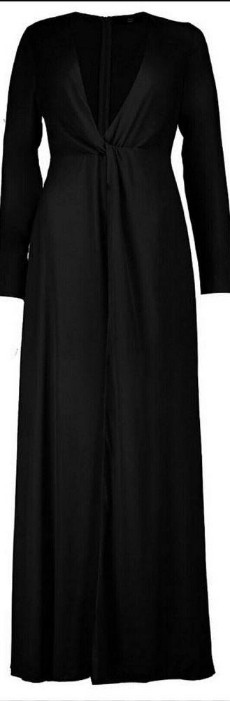 Rachel Crepe Knot Front Maxi Dress